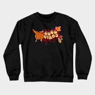 Funny Thanksgiving Good Vibes Crewneck Sweatshirt